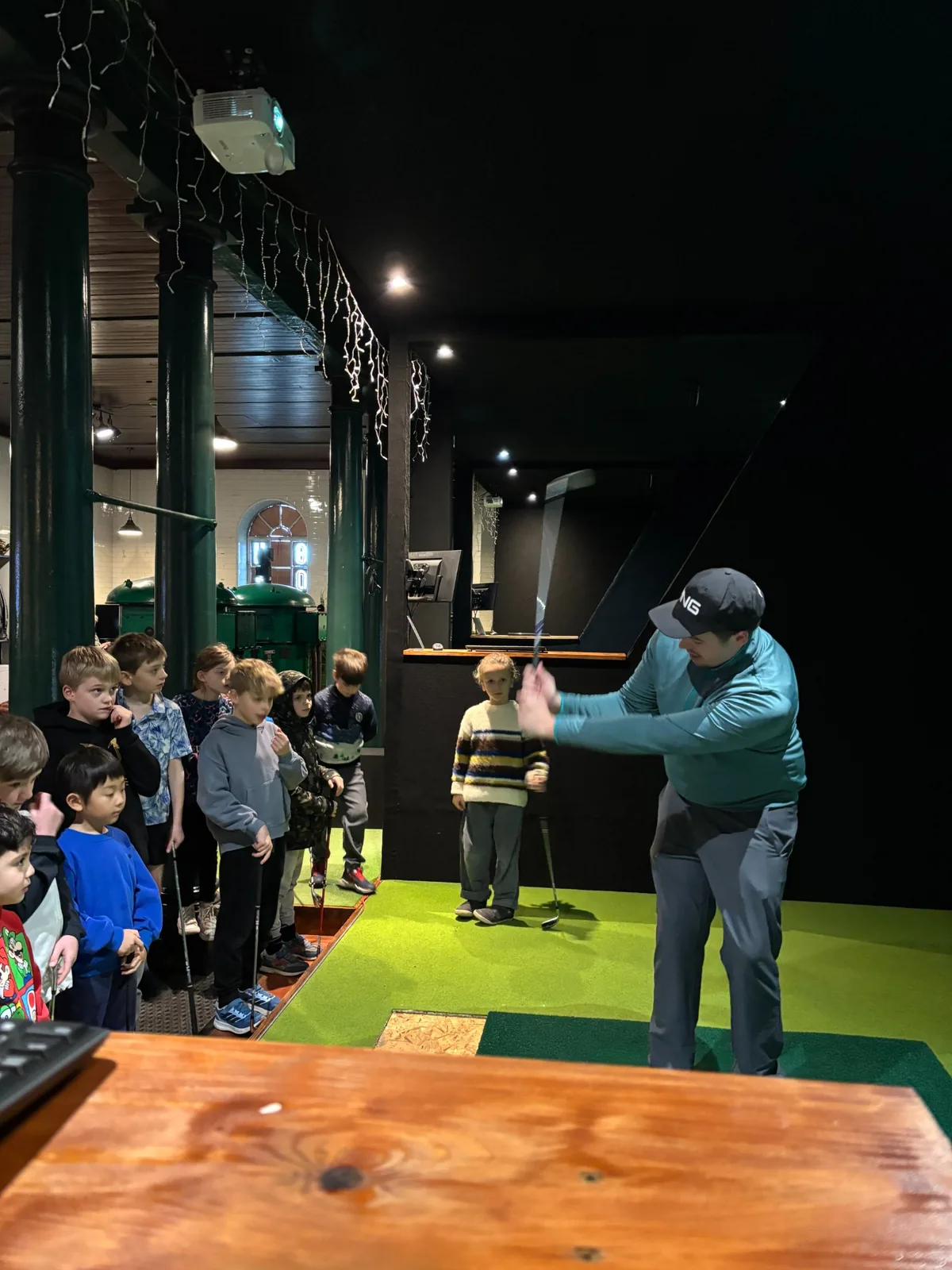 Indoor golf coaching at Pure Swing