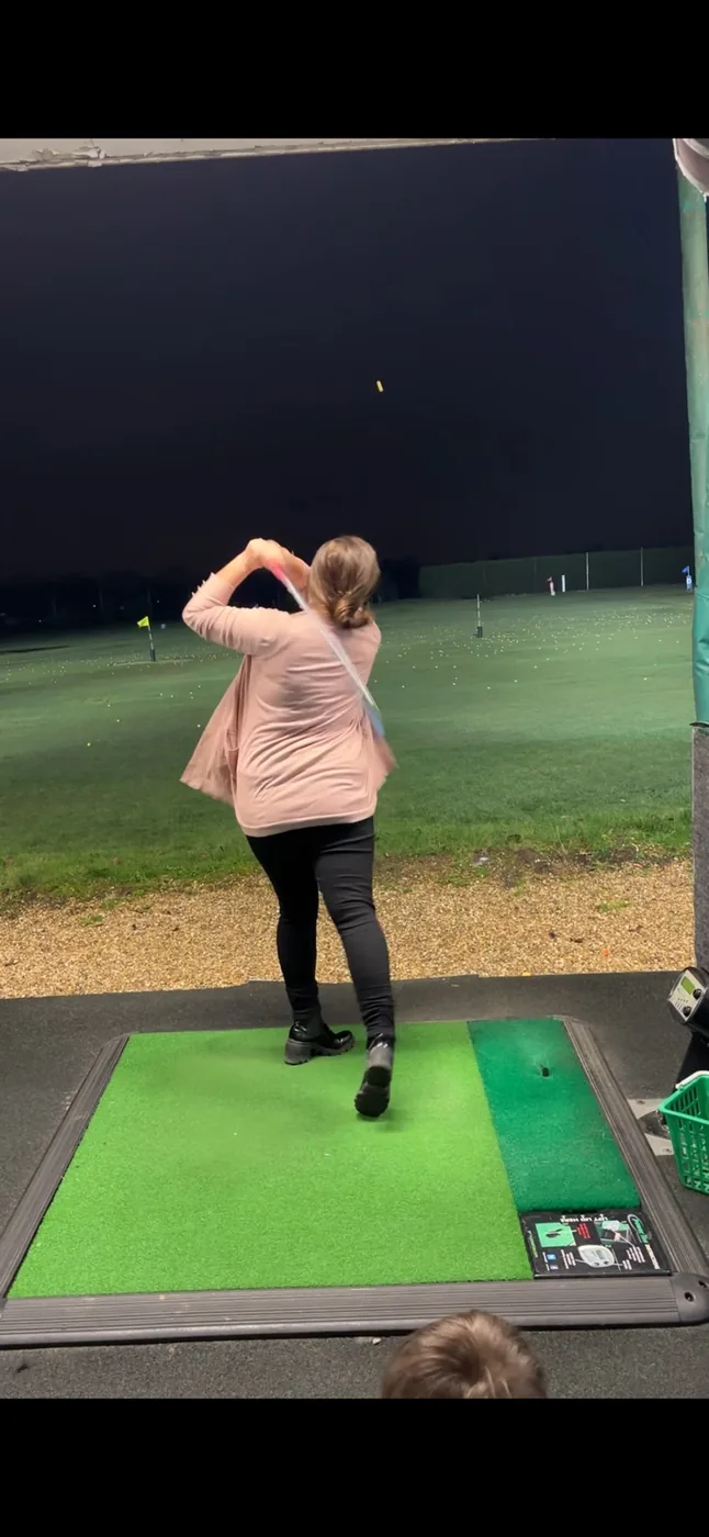 Golf practice at Sandown Park Golf Centre