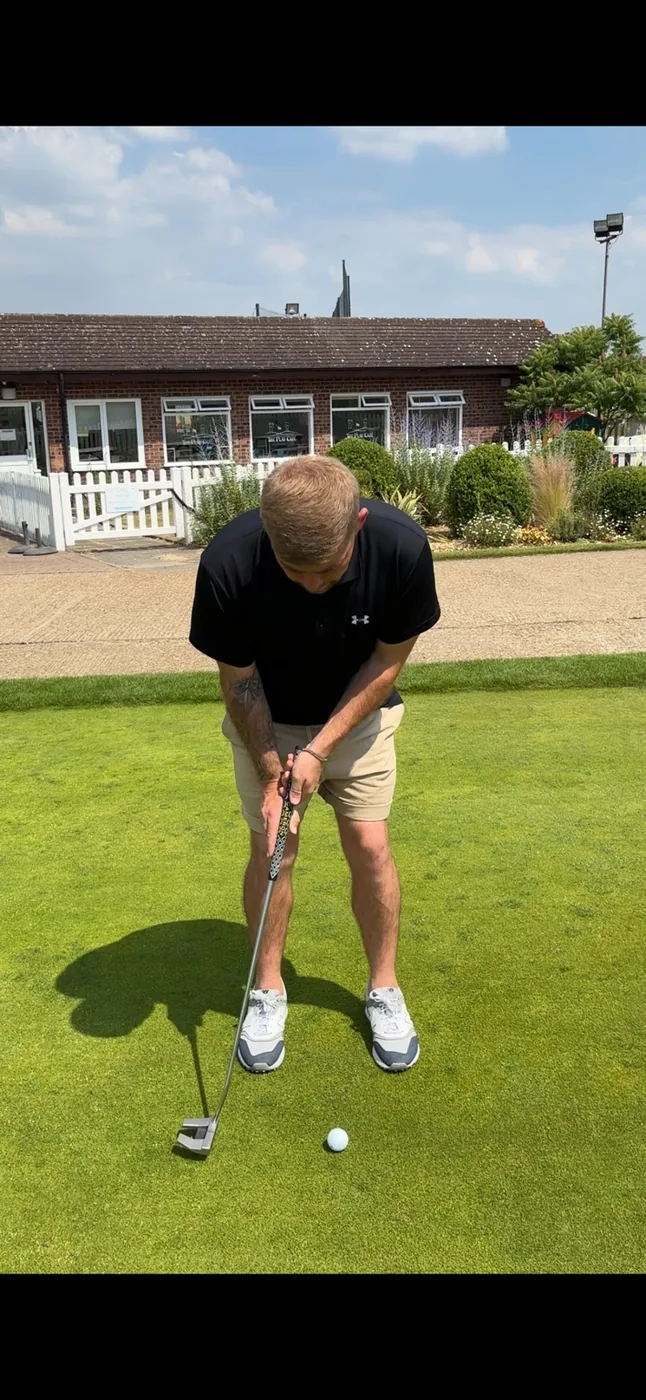 Putting practice at Sandown Park Golf Centre